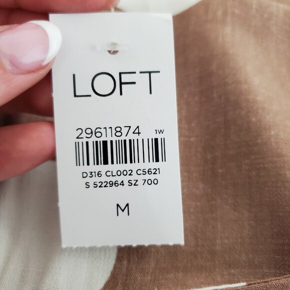 Loft Womens Brown Polka Dot Sundress Size M Tie Back Drop Waist Preppy Summer - Picture 5 of 9